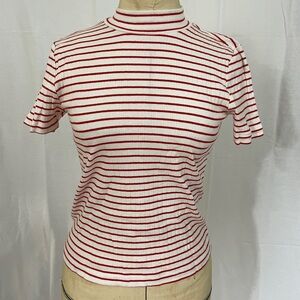 Forever 21 Striped Turtleneck T-Shirt Size Small